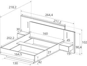 lit coffre 160x200 Almosa