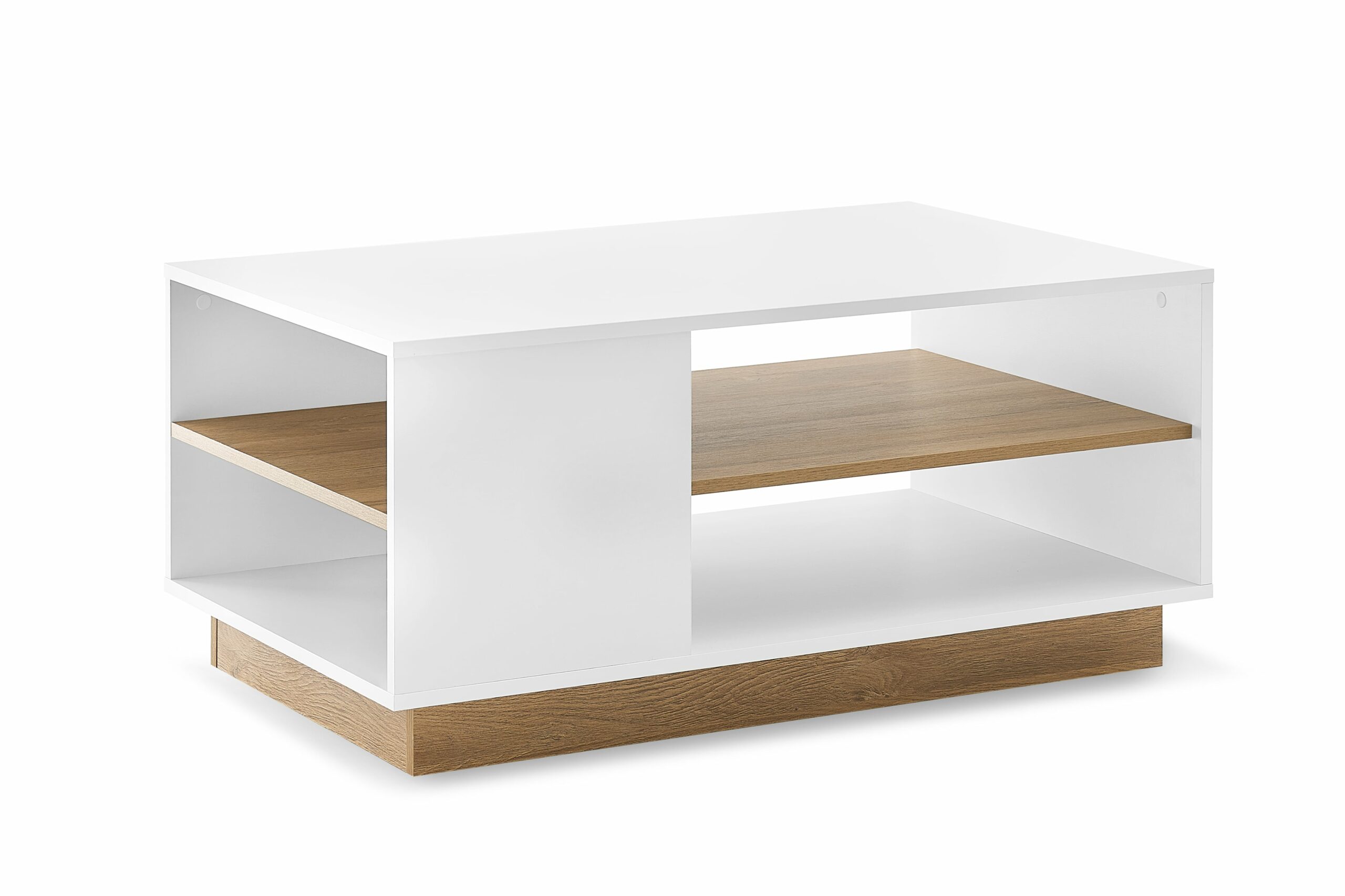 Table basse BRYCE Blanc brillant et chêne - salon KAMAZZA Table basse BRYCE Blanc brillant et chêne - salon KAMAZZA
