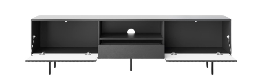 Meuble télé 180 cm LENA fonctionnel avec ses nombreux rangements