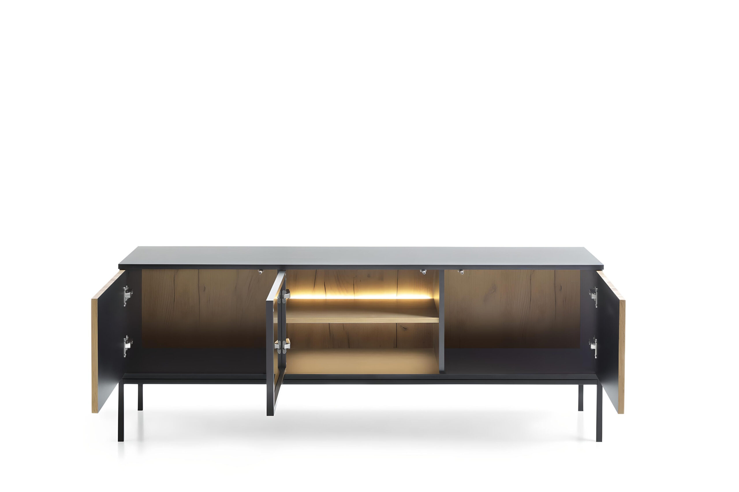 Élégant et fonctionnel, le meuble télé 3 portes MAEL est un choix parfait pour votre salon Élégant et fonctionnel, le meuble télé 3 portes MAEL est un choix parfait pour votre salon