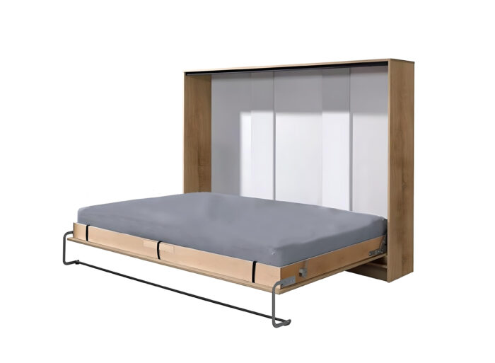 Lit escamotable horizontal avec mécanisme d’ouverture à ressort – ZEN