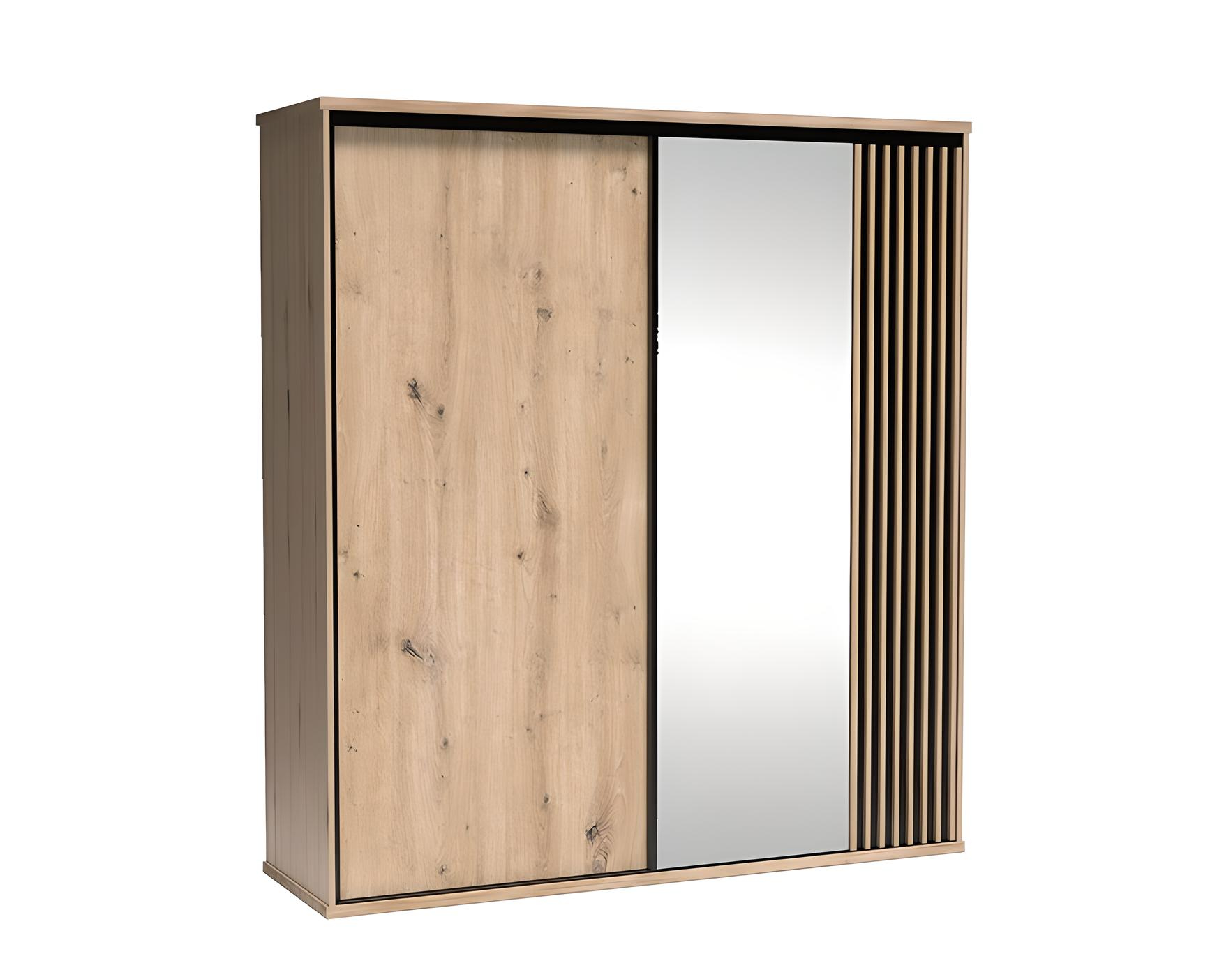 Armoire 2 portes ZEBRA 200 cm fonctionnelle avec ses nombreux rangements KAMAZZA Armoire 2 portes ZEBRA 200 cm fonctionnelle avec ses nombreux rangements KAMAZZA
