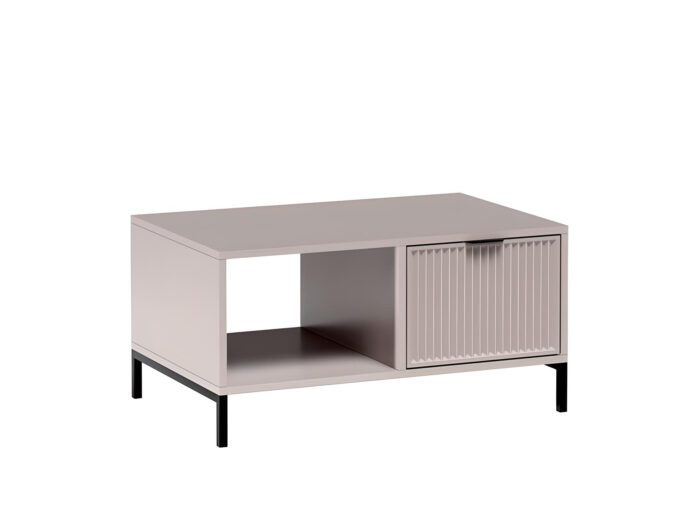 Table basse 1 tiroir 3 étagères 90 cm – KELLY