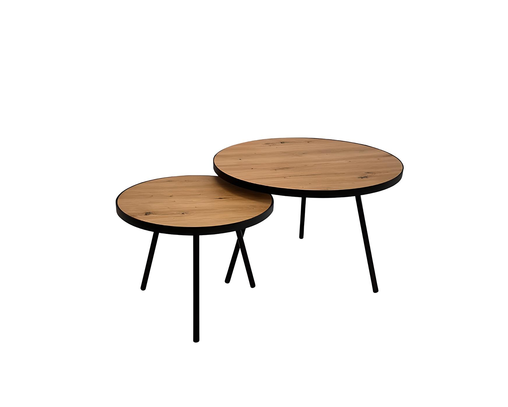 Tables Gigognes Rondes Elma Lot de 2 Tables Gigognes Rondes Elma Lot de 2