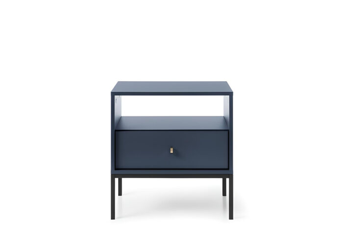 Table de chevet 1 tiroir pieds métal noir – ROSALIA