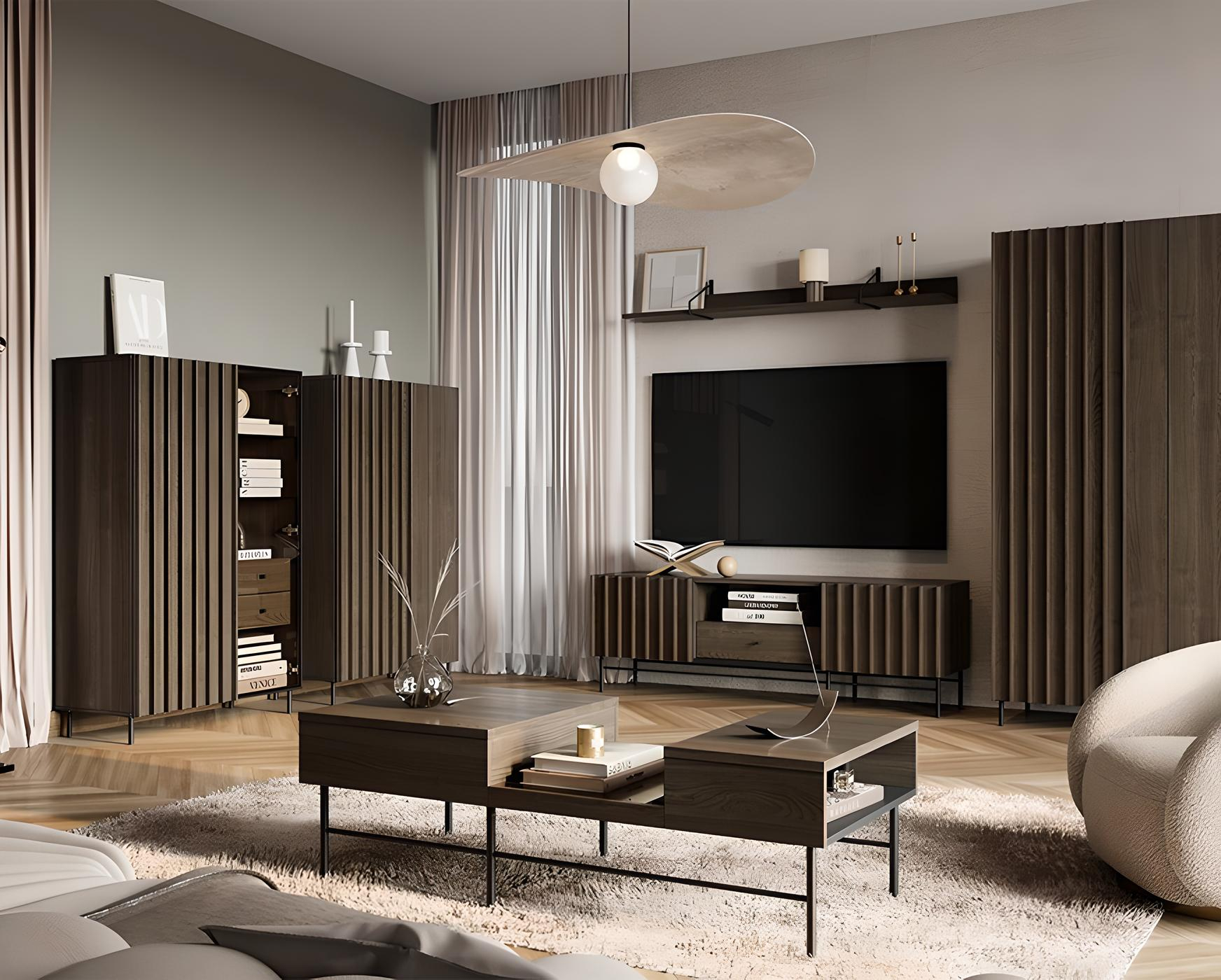 Un espace de vie harmonieux mettant en vedette la table basse CARENNE, un meuble qui marie le style et l'utilité Un espace de vie harmonieux mettant en vedette la table basse CARENNE, un meuble qui marie le style et l'utilité