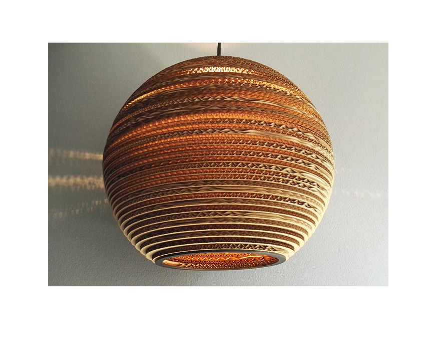 Suspension design boulle en carton recyclé - LOUNIE 1 KAMAZZA Suspension design boulle en carton recyclé - LOUNIE 1