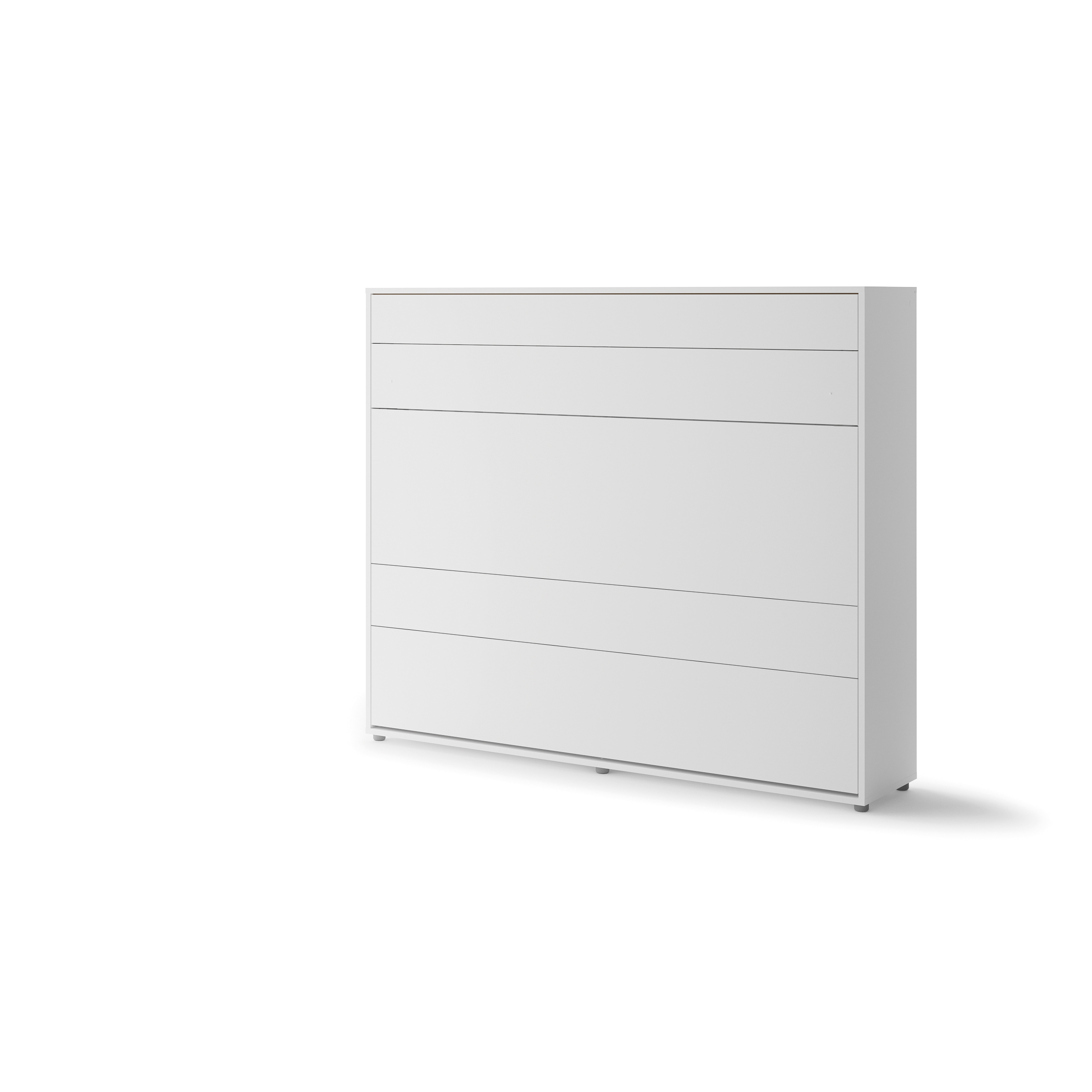 Lit escamotable horizontal avec LED mécanisme d’ouverture pneumatique – SMART blanc mat 160x200 1 KAMAZZA Lit escamotable horizontal avec LED mécanisme d’ouverture pneumatique – SMART blanc mat 160x200 1