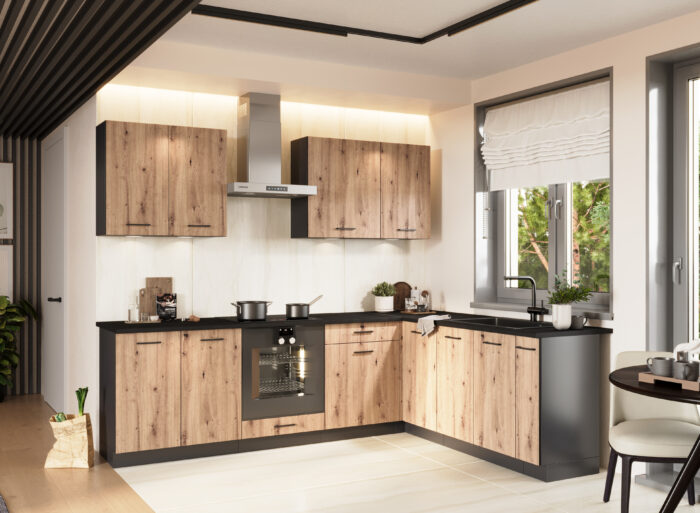 Cuisine d’angle pas cher 200 x 190 cm – CLAUDIA