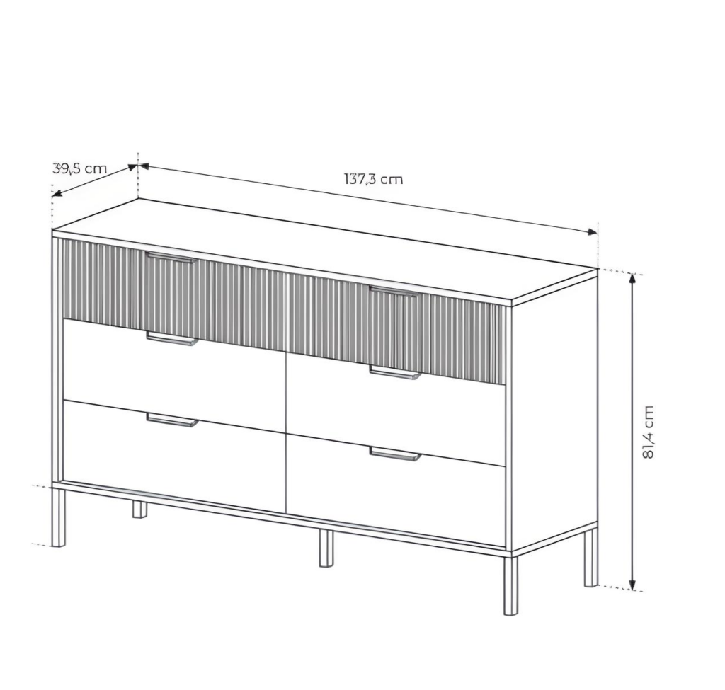 Lit coffre 160x200 cm avec chevets intégré et commode - AVA