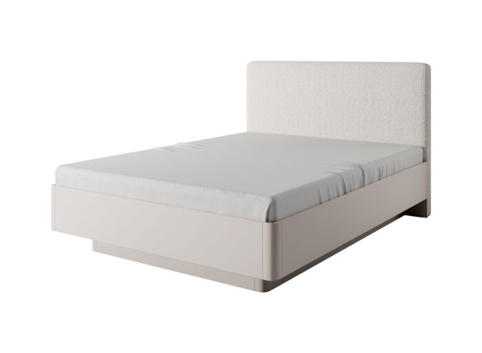 Lit coffre 160×200 cm beige sommier relevable – ASTA