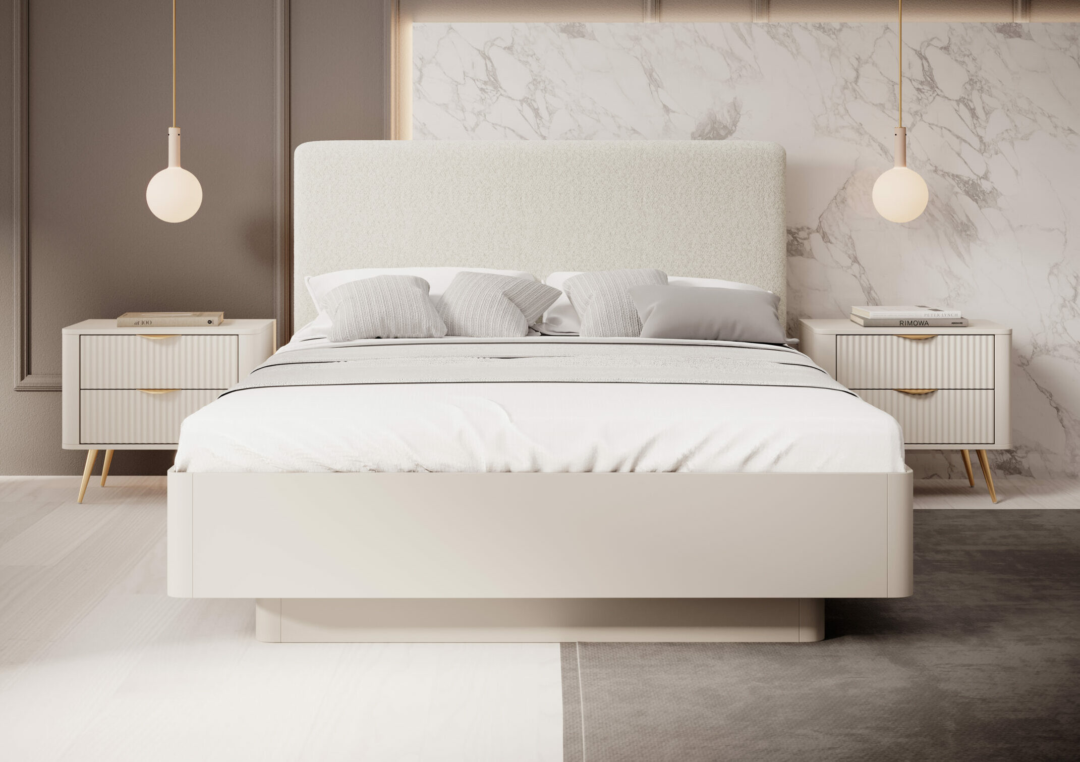 Lit coffre 160x200 cm beige - ASTA Lit coffre 160x200 cm beige - ASTA