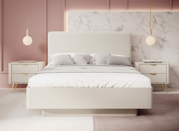 Lit coffre 160×200 cm avec chevets intégré – ASTA