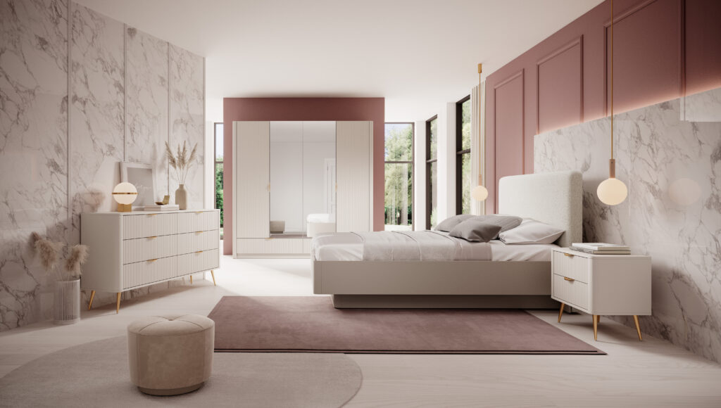 Lit coffre 160x200 cm beige - ASTA