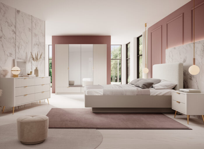 Lit coffre 160×200 cm avec chevets intégré – ASTA