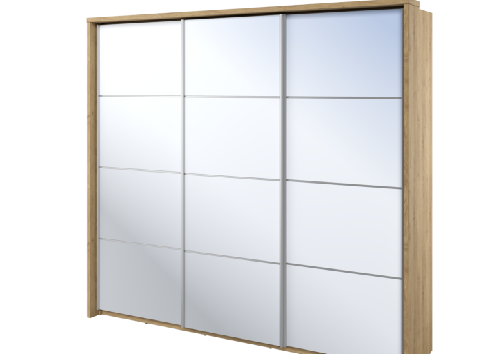 Armoire coulissante 3 portes avec miroir  – LINA